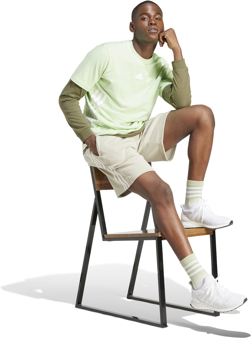 Adidas M FI 3S REG T Cow Hide/Syrah/Blush – Bild 4