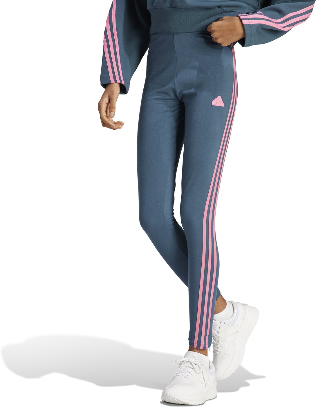 Adidas W FI 3S LEGGING Cow Hide/Syrah/Blush – Bild 2