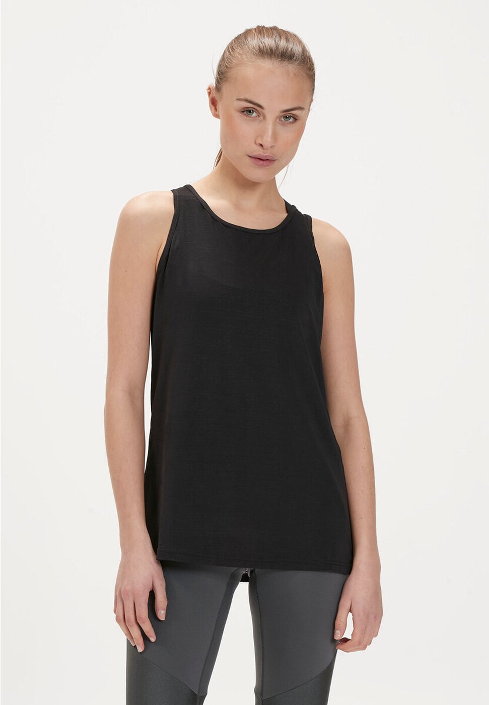 Athlecia Mota W Slub Top Black Melange – Bild 3