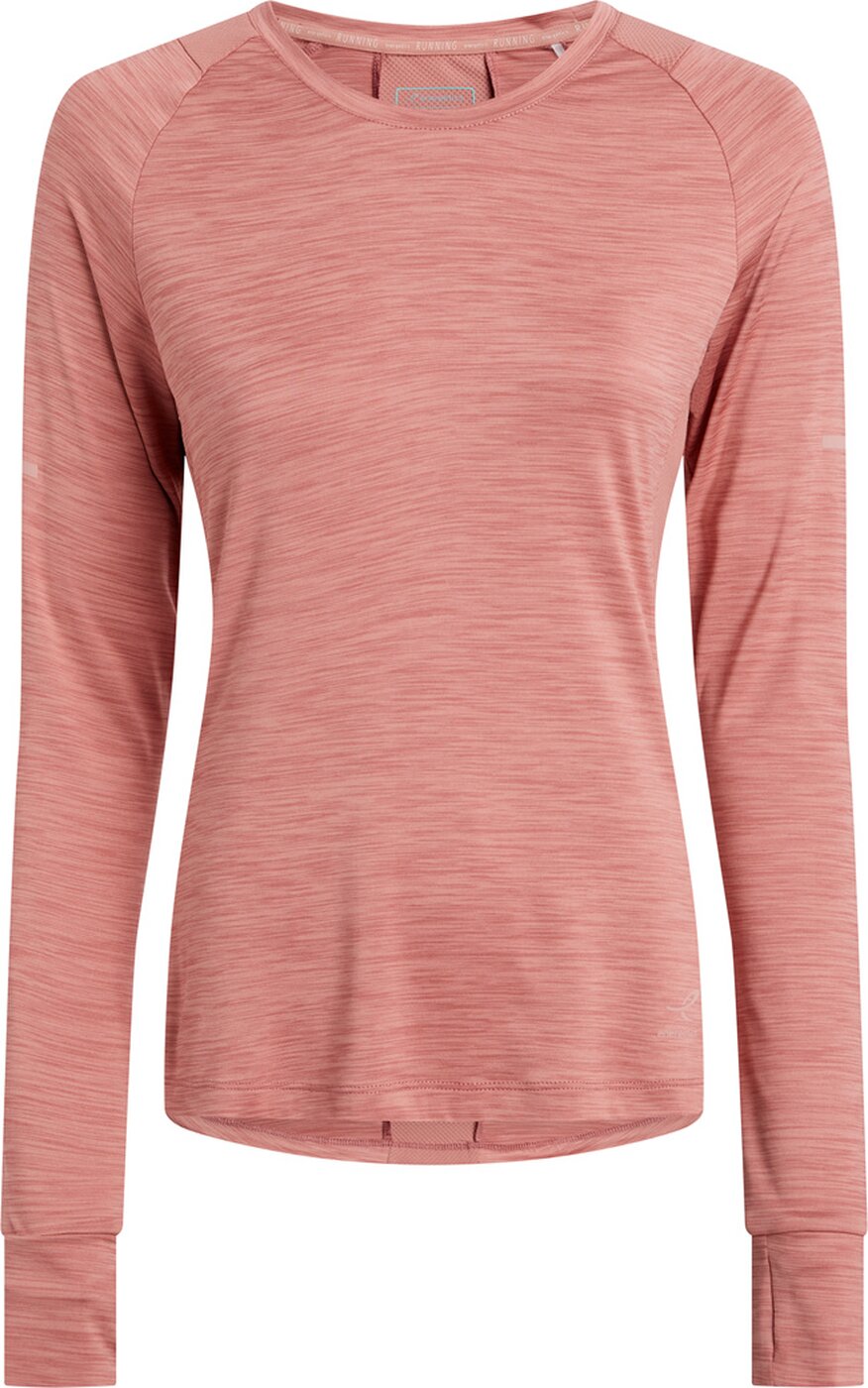 ENERGETICS Da.-Langarmshirt Evii L/S W MELANGE/ROSE DARK/RO