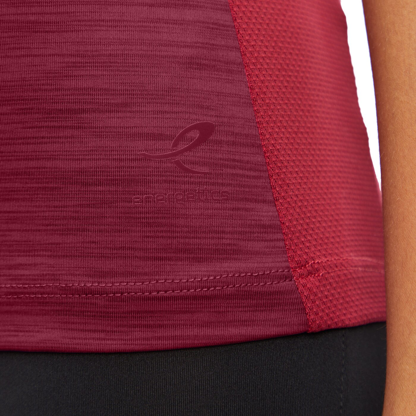 ENERGETICS Da.-T-Shirt Evii SS W MELANGE/RED DARK/RED – Bild 3