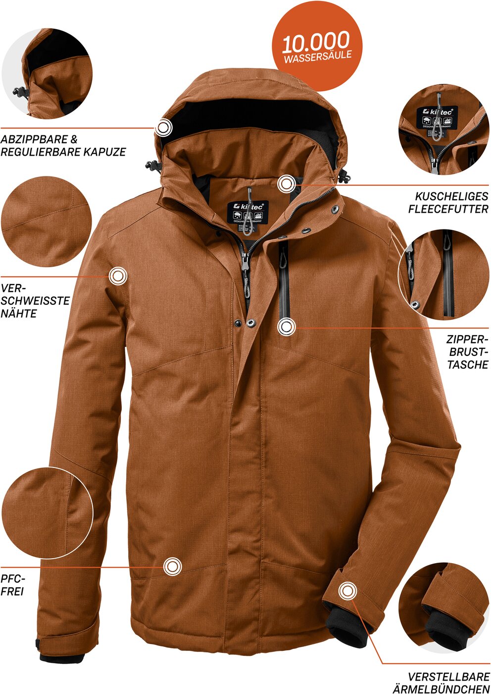 Killtec KOW 161 MN JCKT dark curry – Bild 4
