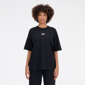 New Balance Essentials Graphic Cotton Jersey Oversiz Black