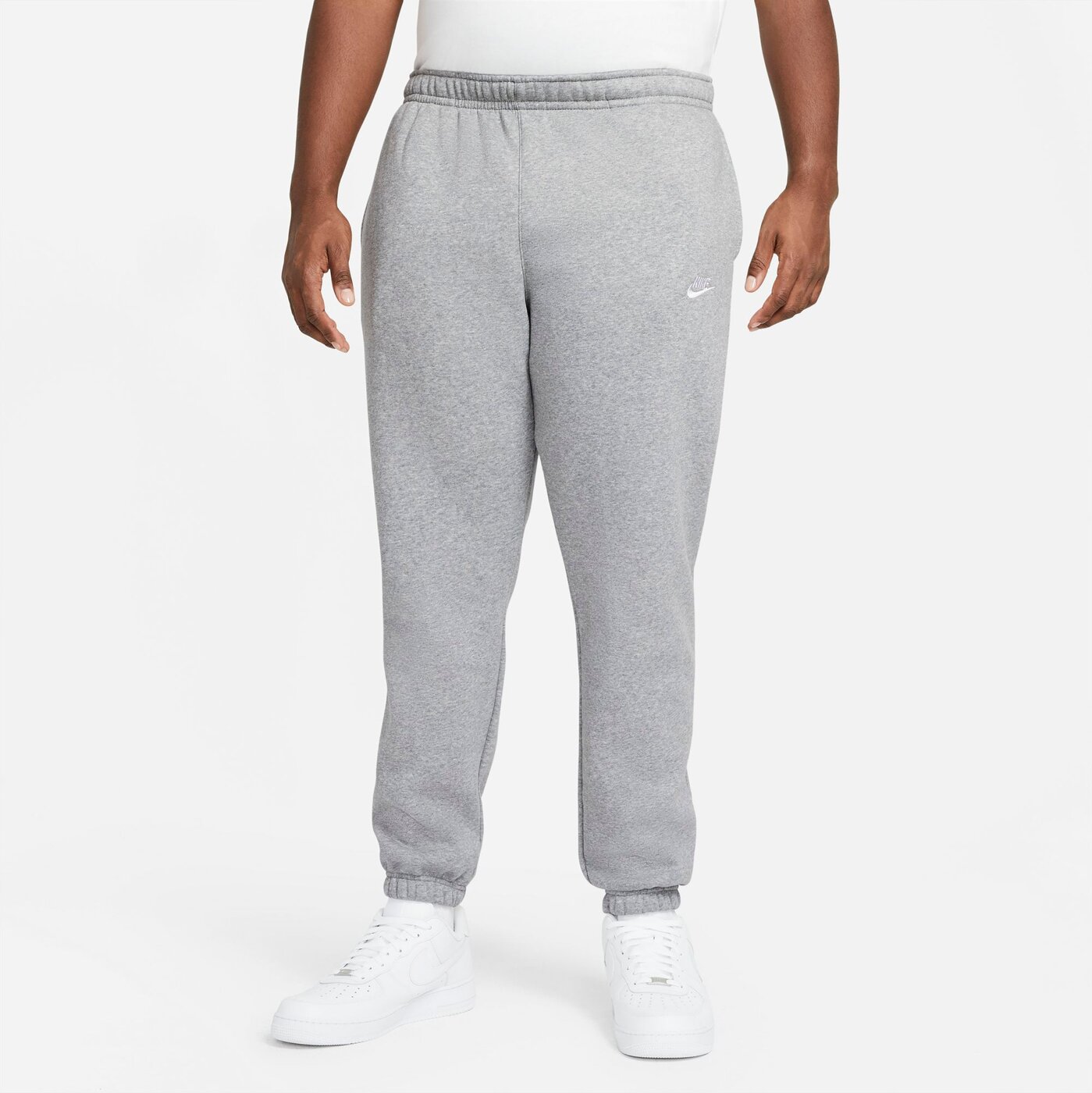 NIKE M NSW CLUB PANT CF BB DK GREY HEATHER/MATTE SILVER/W – Bild 6