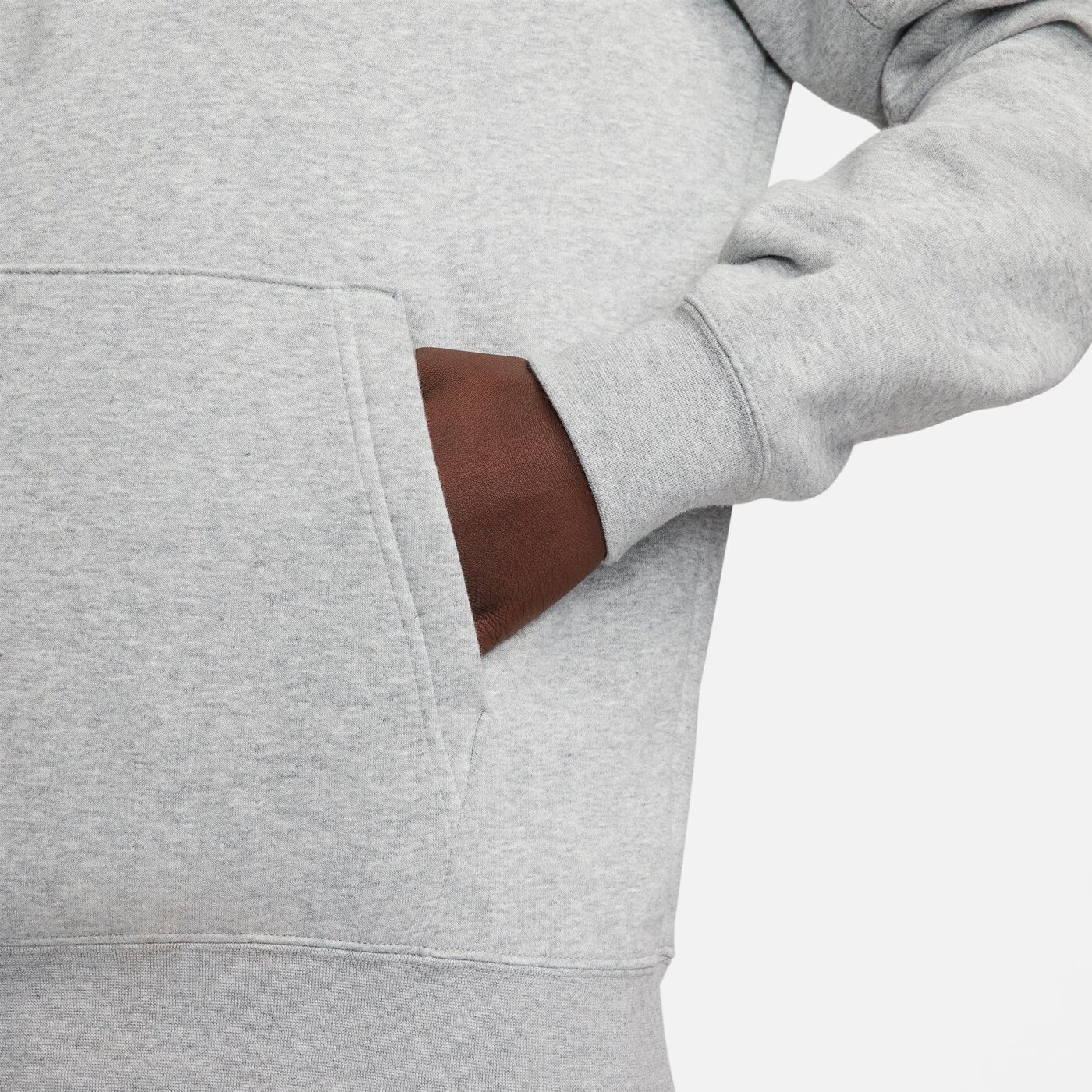 NIKE M NSW SP FLC HOODIE BB DK GREY HEATHER/THUNDER BLUE – Bild 6