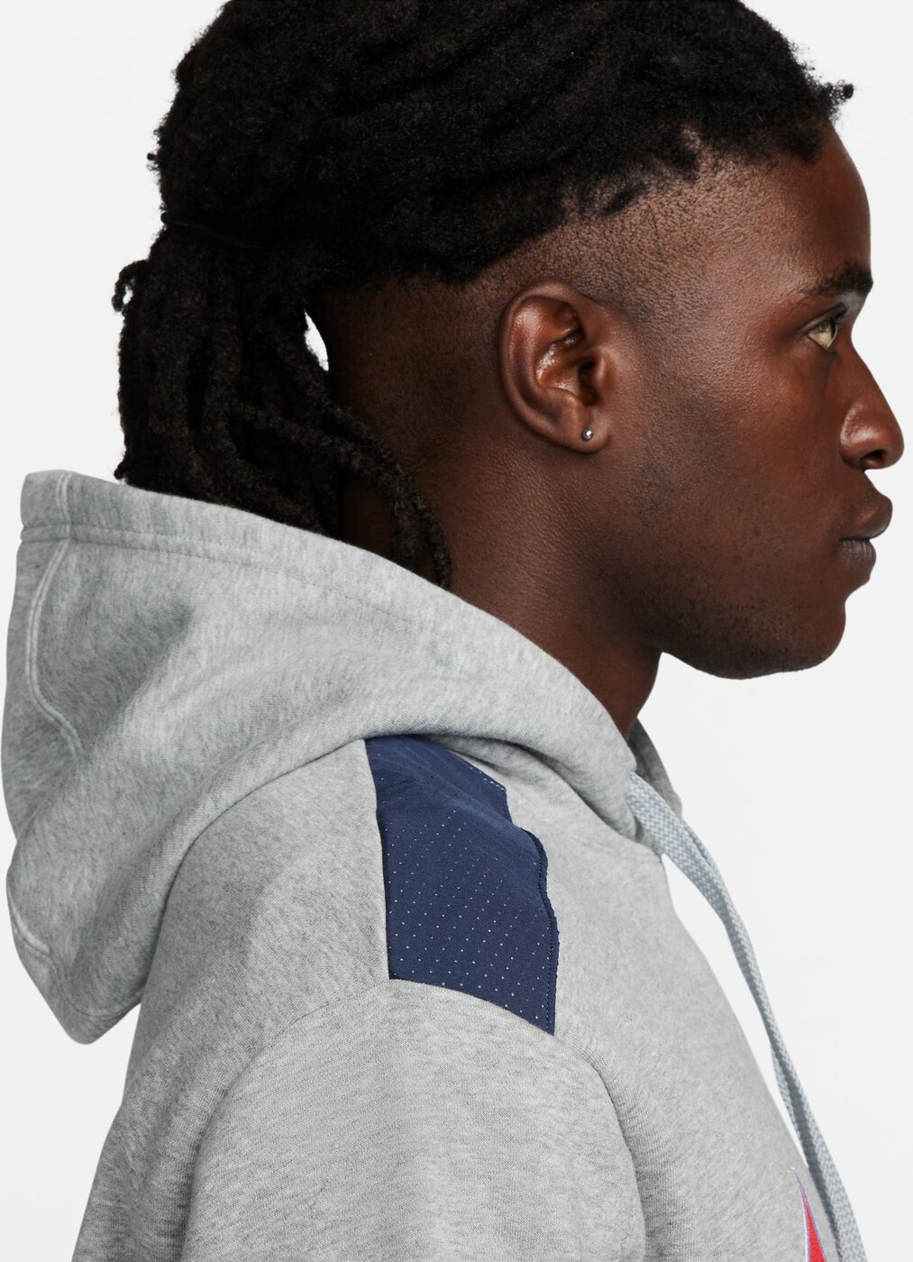 NIKE M NSW SP FLC HOODIE BB DK GREY HEATHER/THUNDER BLUE – Bild 7