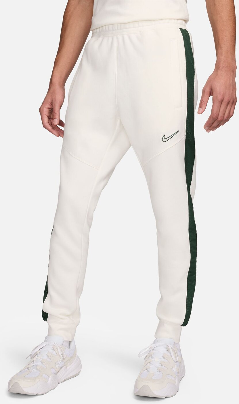 NIKE M NSW SP FLC JOGGER BB SAIL/PRO GREEN-PICANTE RED-OPT