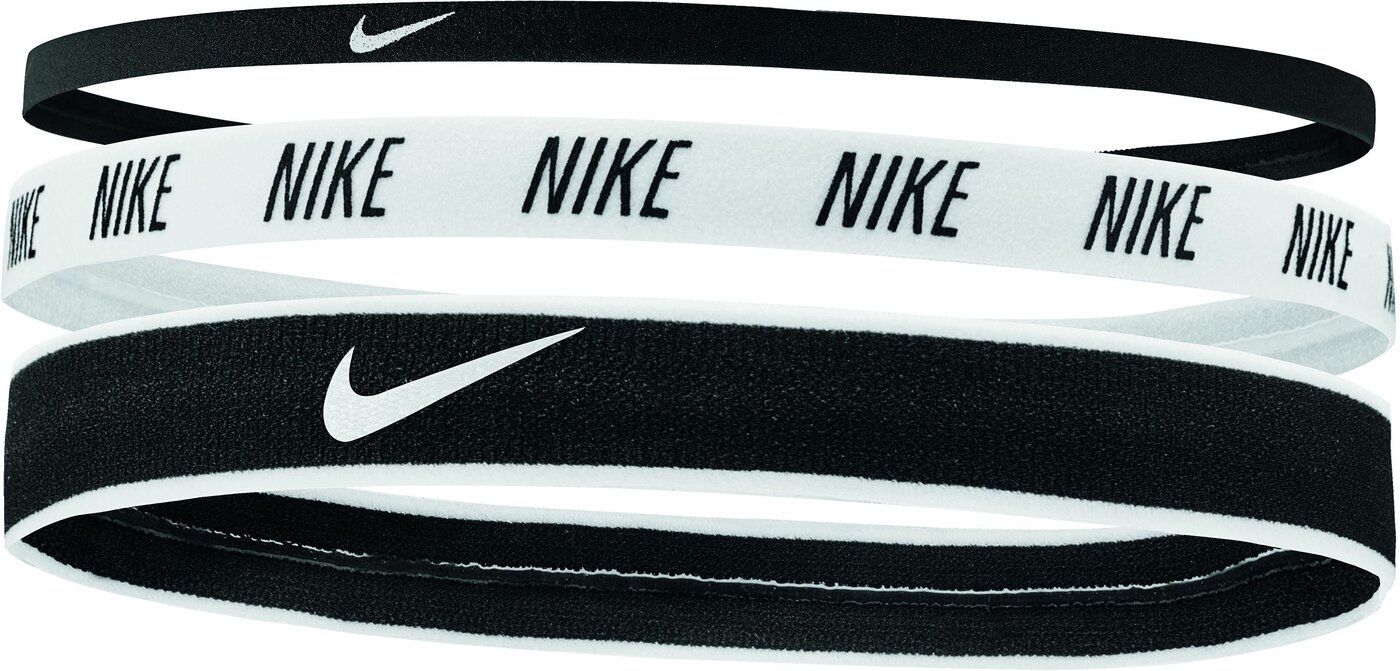 NIKE 9318/72 MIXED WIDTH HEADBANDS 930 BLACK/WHITE/BLACK