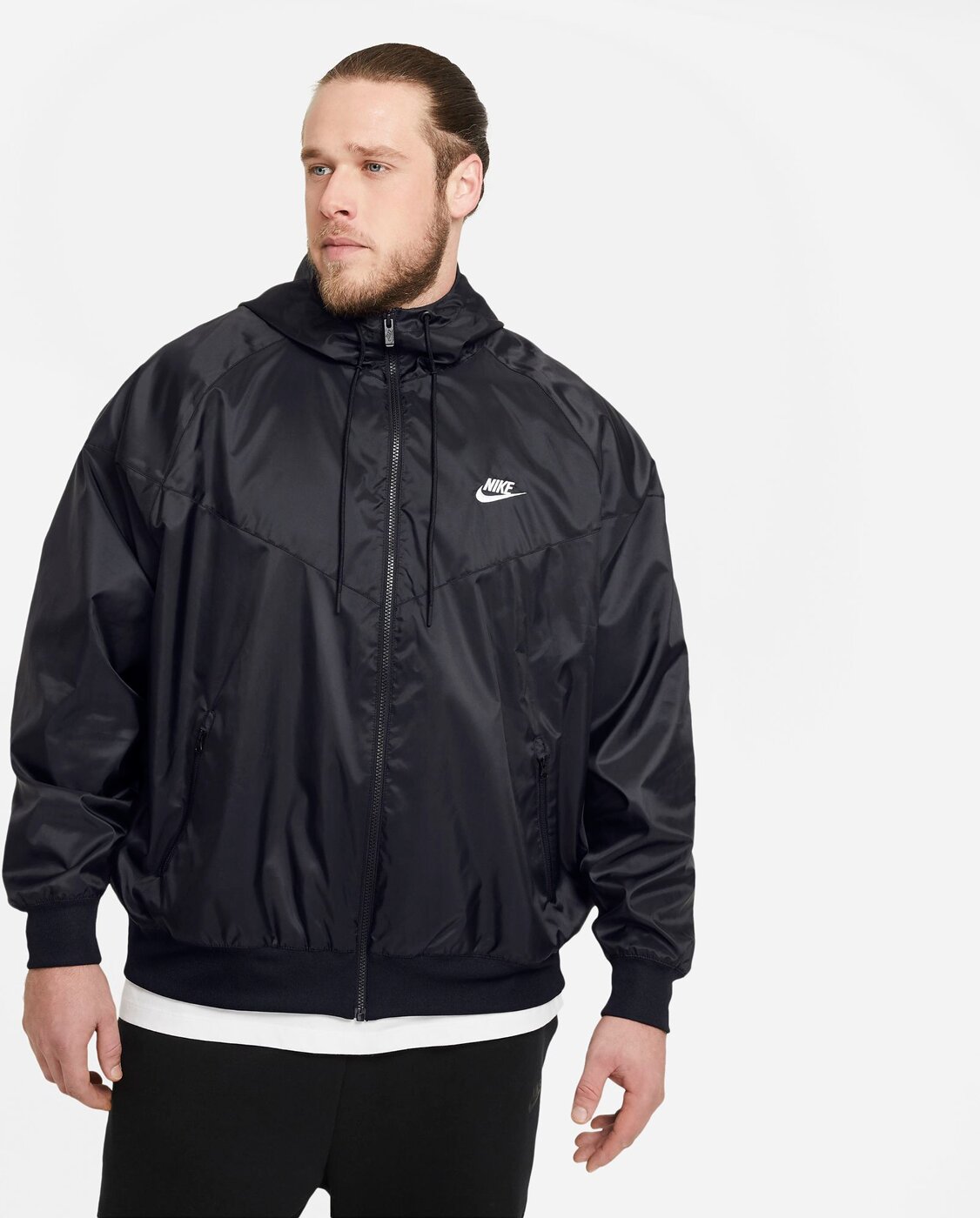 NIKE M NK WVN LND WR HD JKT BLACK/WHITE/WHITE – Bild 7
