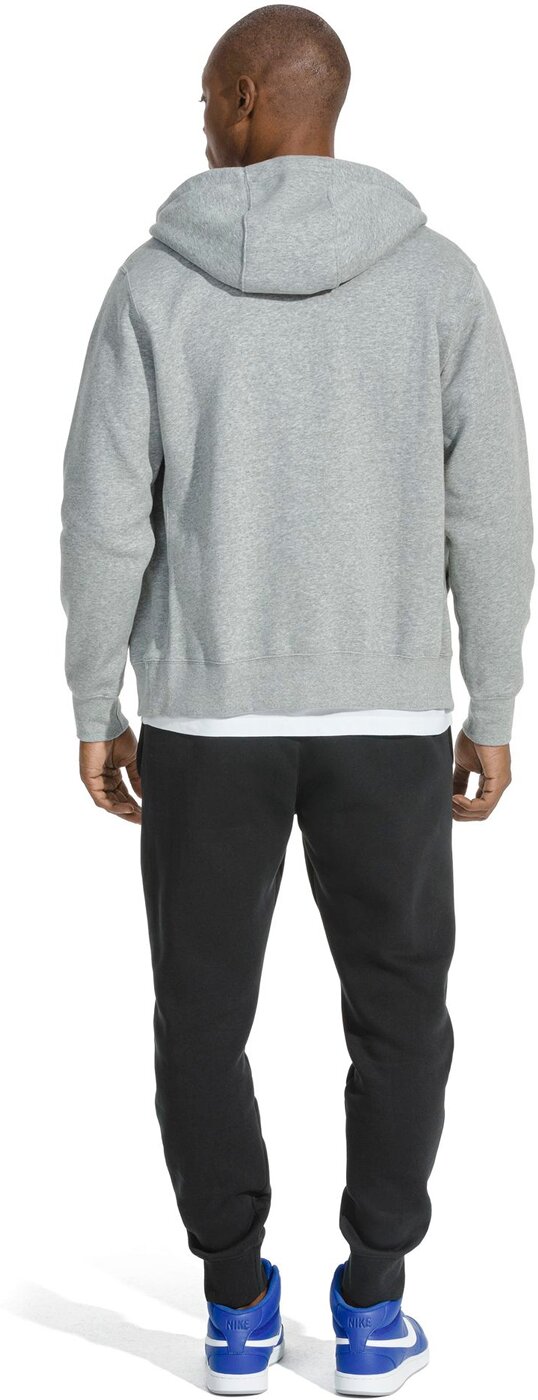 NIKE M NSW CLUB HOODIE FZ BB DK GREY HEATHER/MATTE SILVER/W – Bild 8