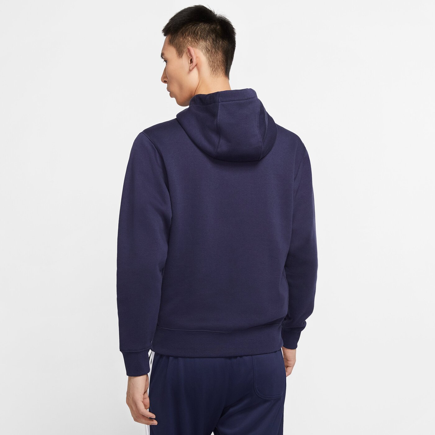 NIKE M NSW CLUB HOODIE FZ BB MIDNIGHT NAVY/METALLIC SILVER – Bild 3