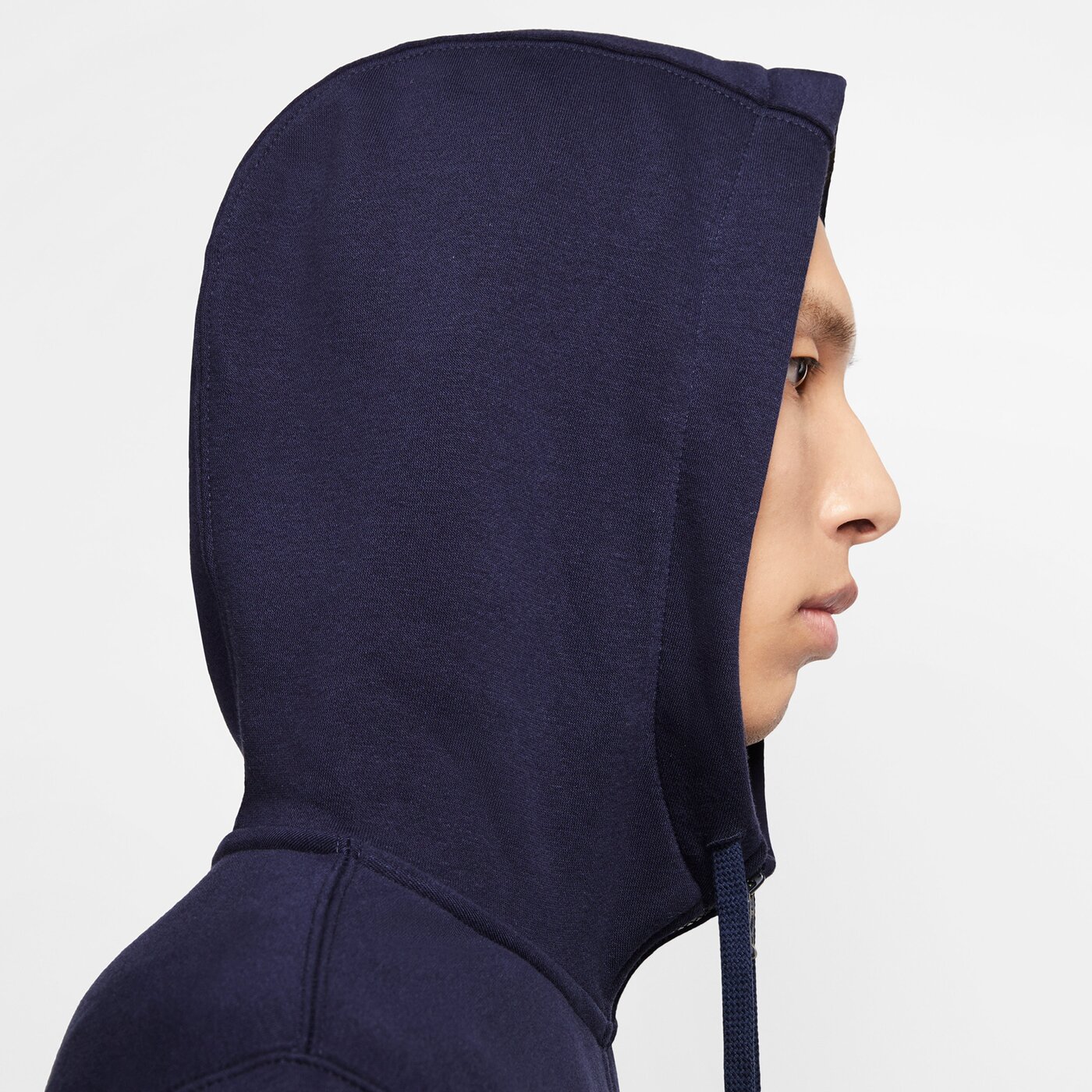 NIKE M NSW CLUB HOODIE FZ BB MIDNIGHT NAVY/METALLIC SILVER – Bild 5