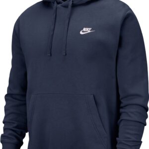 NIKE M NSW CLUB HOODIE PO BB MIDNIGHT NAVY/METALLIC SILVER