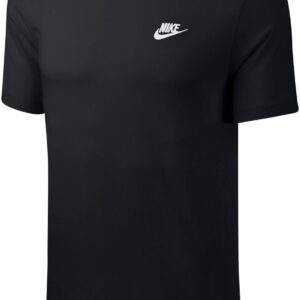 NIKE M NSW CLUB TEE BLACK/WHITE-IRON GREY-BLUE TIN