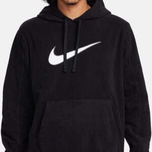 NIKE M NSW SP HOODIE POLAR FLEECE BLACK/WHITE/WHITE