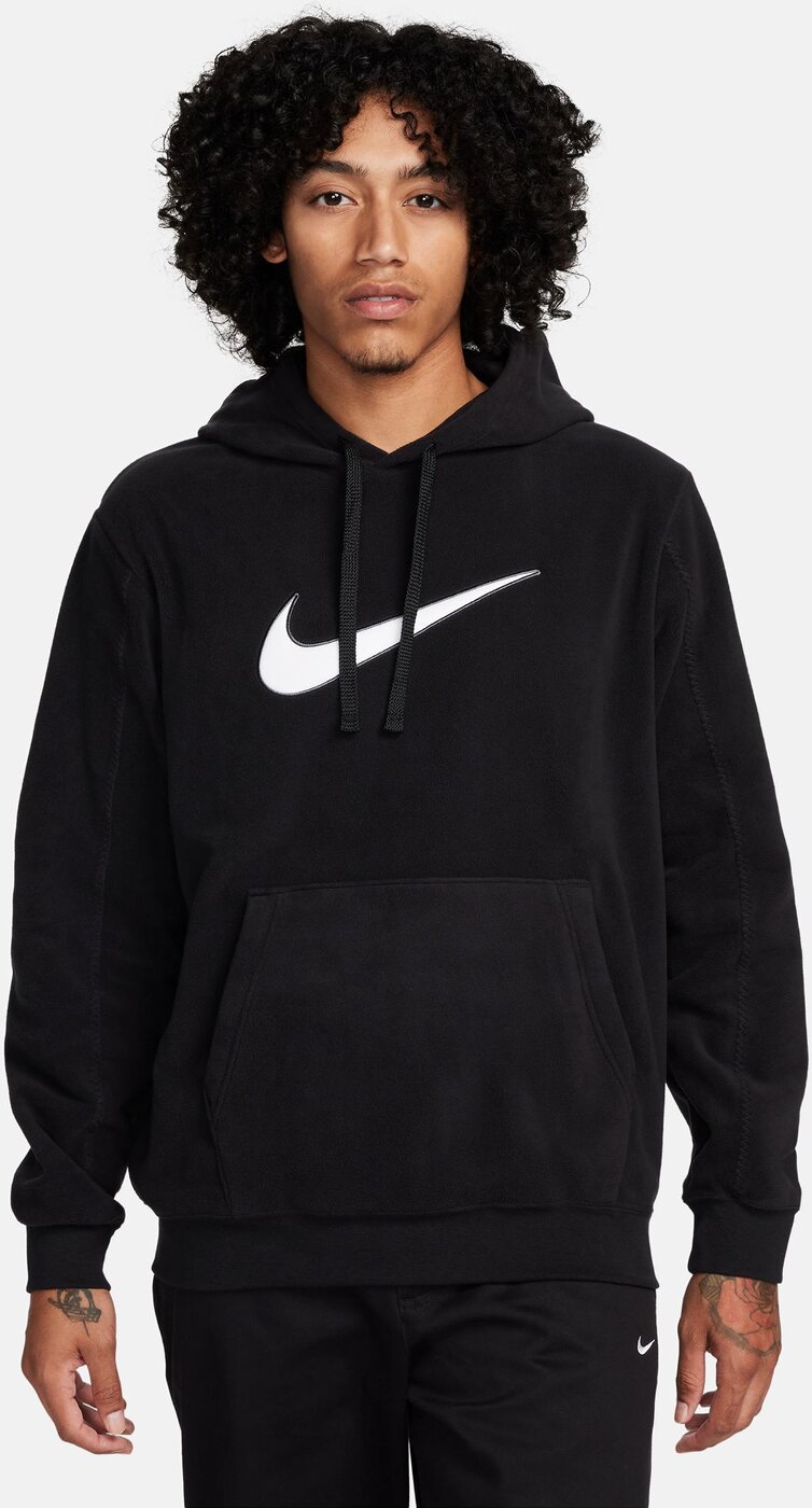 NIKE M NSW SP HOODIE POLAR FLEECE BLACK/WHITE/WHITE