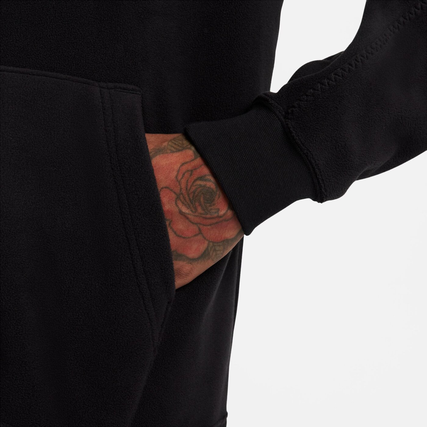 NIKE M NSW SP HOODIE POLAR FLEECE BLACK/WHITE/WHITE – Bild 5