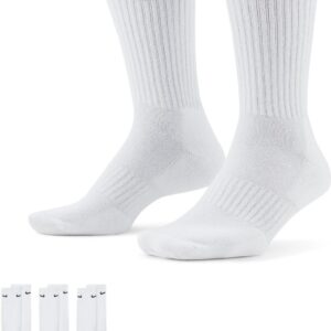 NIKE U NK EVERYDAY CSH CRW 3PR 132 WHITE/METALLIC SILVER