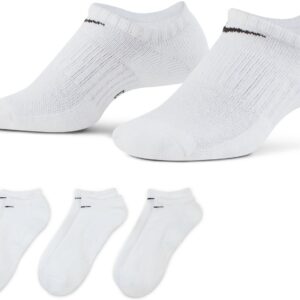 NIKE U NK EVERYDAY CUSH NS 3PR 132 WHITE/METALLIC SILVER