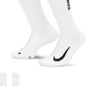 NIKE U NK MLTPLIER CRW 2PR - 144 WHITE/METALLIC SILVER