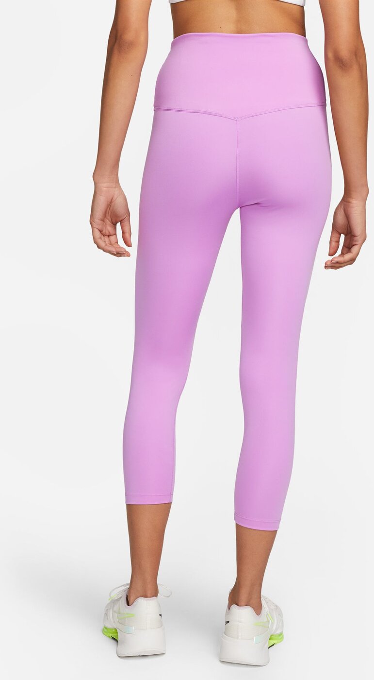 NIKE W NK ONE DF HR CROP TGHT RUSH FUCHSIA/BLACK – Bild 2