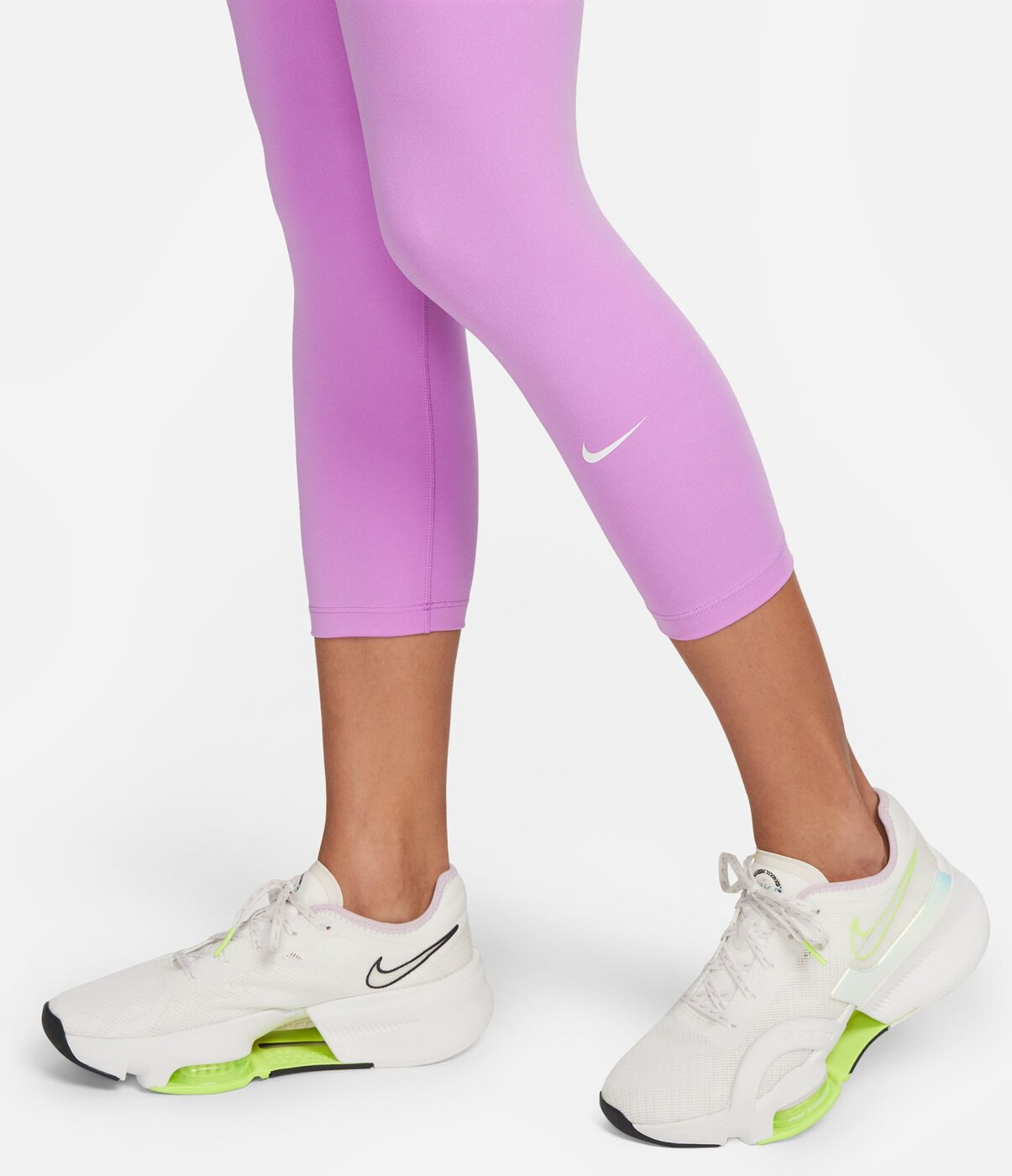 NIKE W NK ONE DF HR CROP TGHT RUSH FUCHSIA/BLACK – Bild 4