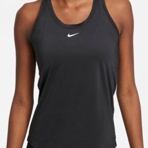 NIKE W NK ONE DF SLIM TANK BLACK/WHITE/WHITE