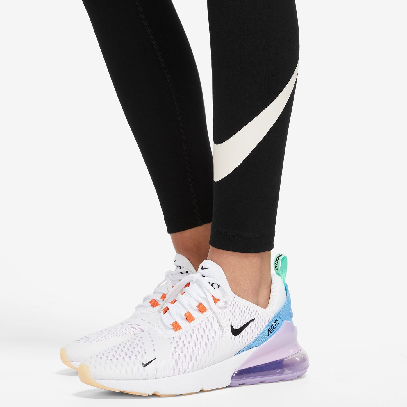 NIKE W NSW NK CLSC GX HR TGHT SWSH BLACK/WHITE/WHITE – Bild 4
