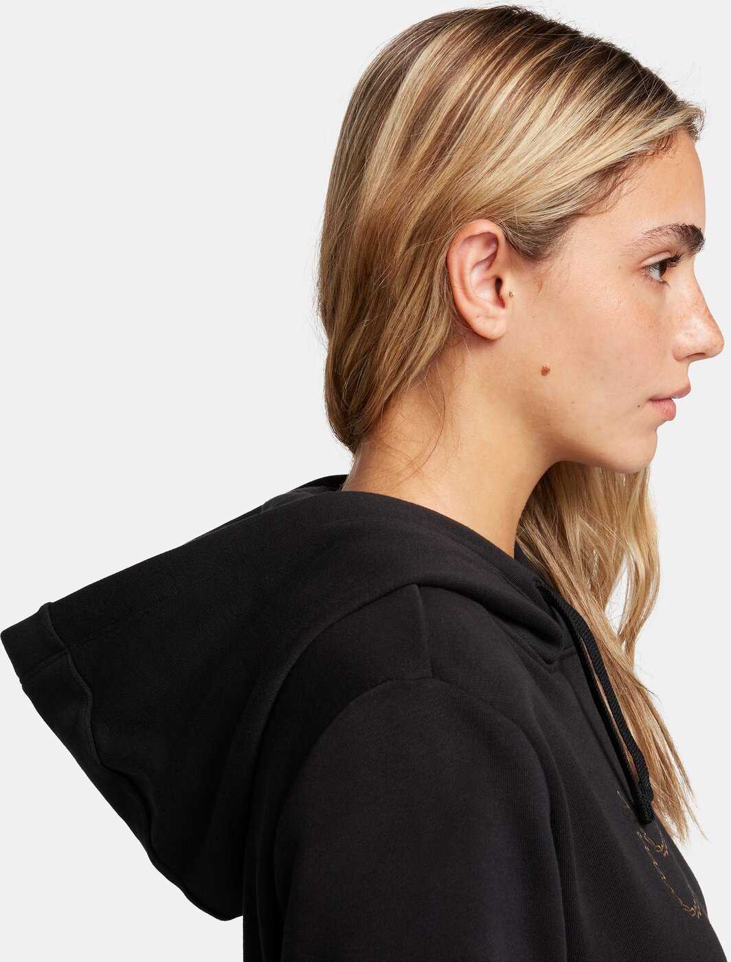 NIKE W NSW PE CLB FLC SHINE OS PO BLACK/WHITE/WHITE – Bild 7