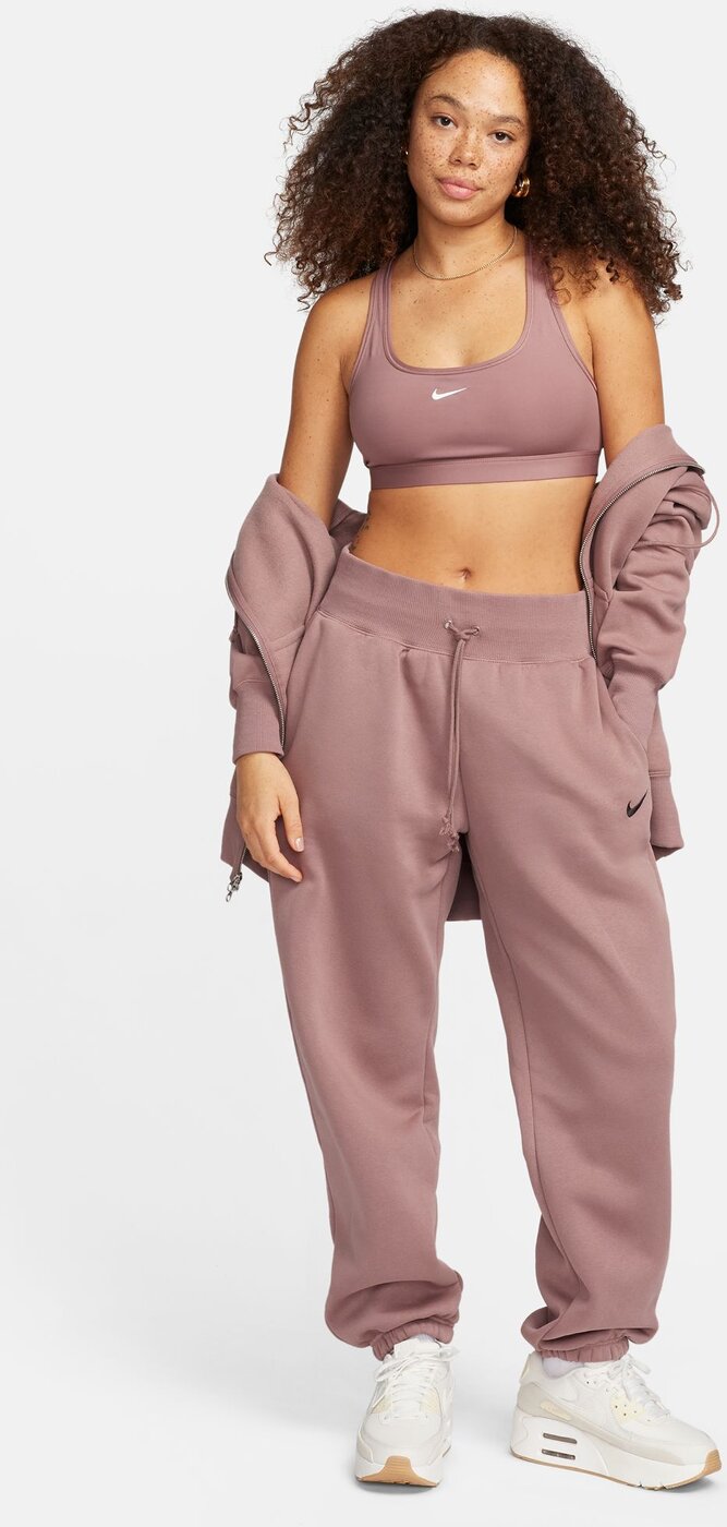 NIKE W NSW PHNX FLC FZ OS HOODIE SMOKEY MAUVE/BLACK – Bild 3