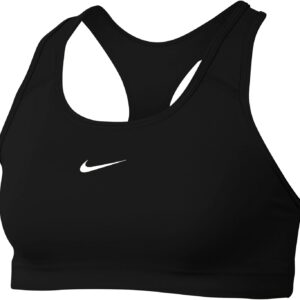 NIKE W NK DF SWSH 1PP BRA BLACK/WHITE/WHITE