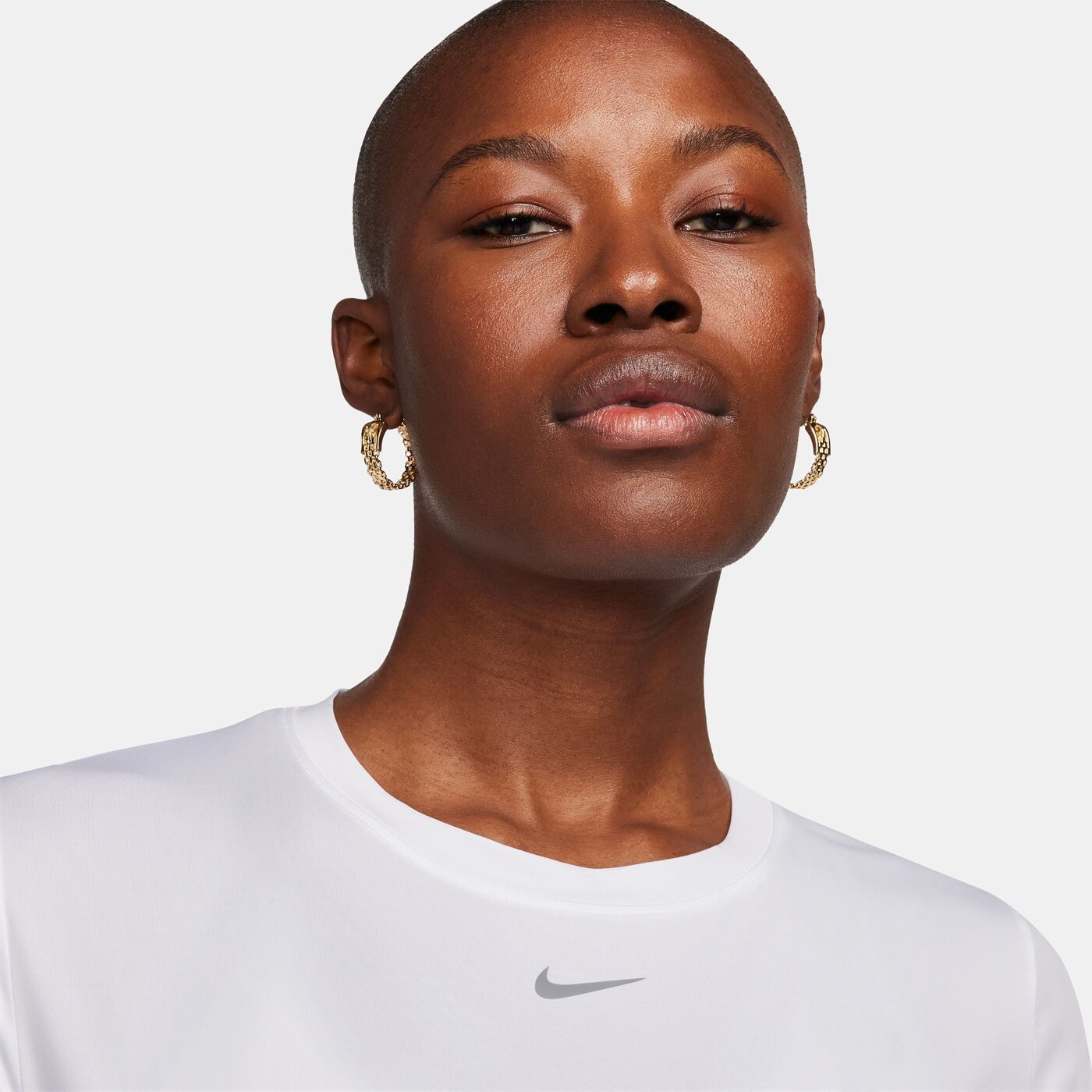 NIKE W NK ONE CLASSIC DF SS TOP WHITE/METALLIC SILVER – Bild 5