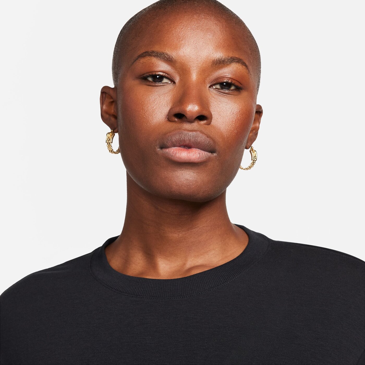 NIKE W NK ONE RELAXED DF SS TOP BLACK/WHITE/WHITE – Bild 4