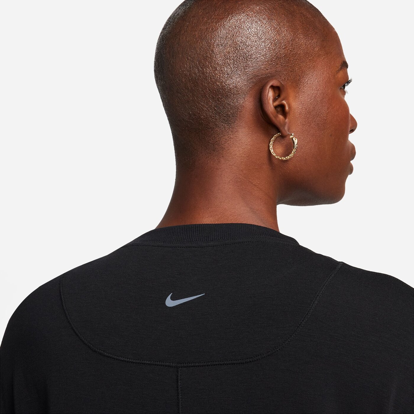 NIKE W NK ONE RELAXED DF SS TOP BLACK/WHITE/WHITE – Bild 5
