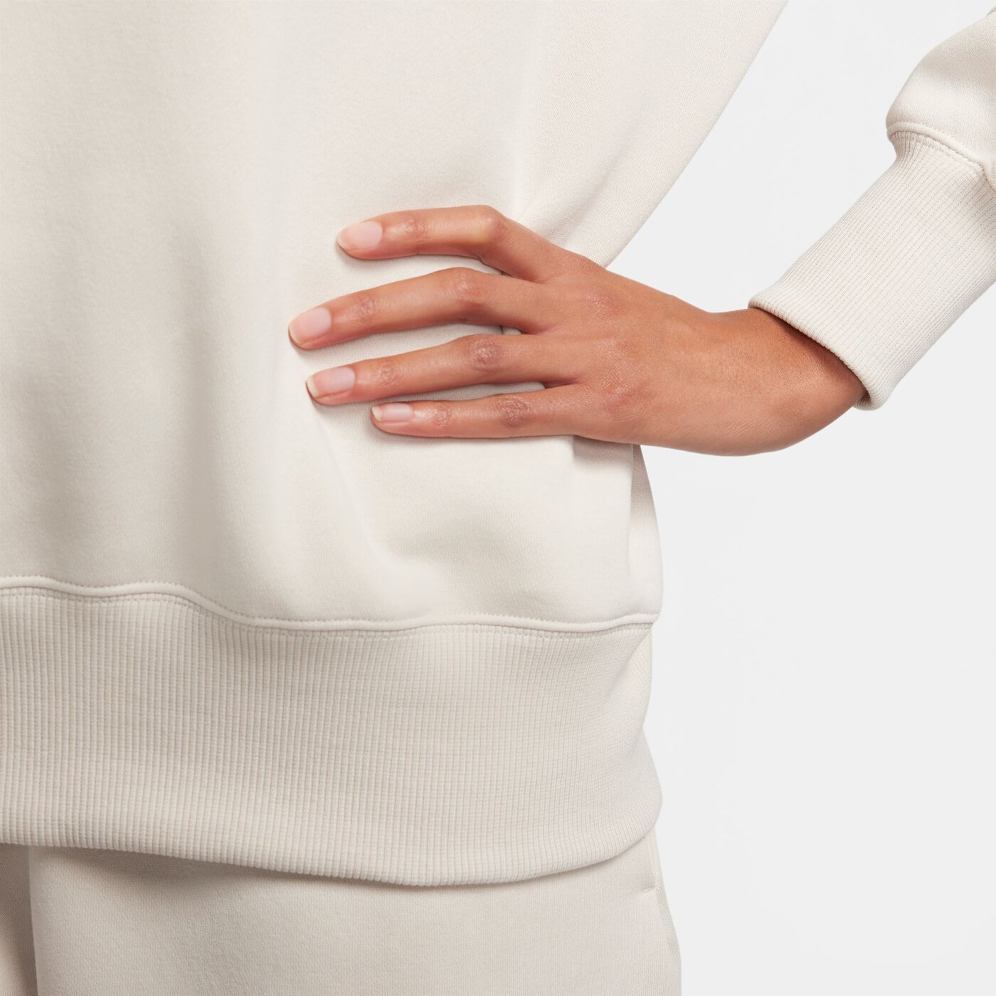 NIKE W NSW PHNX FLC OS LOGO CREW LT OREWOOD BRN/SMOKEY MAUVE/SA – Bild 7