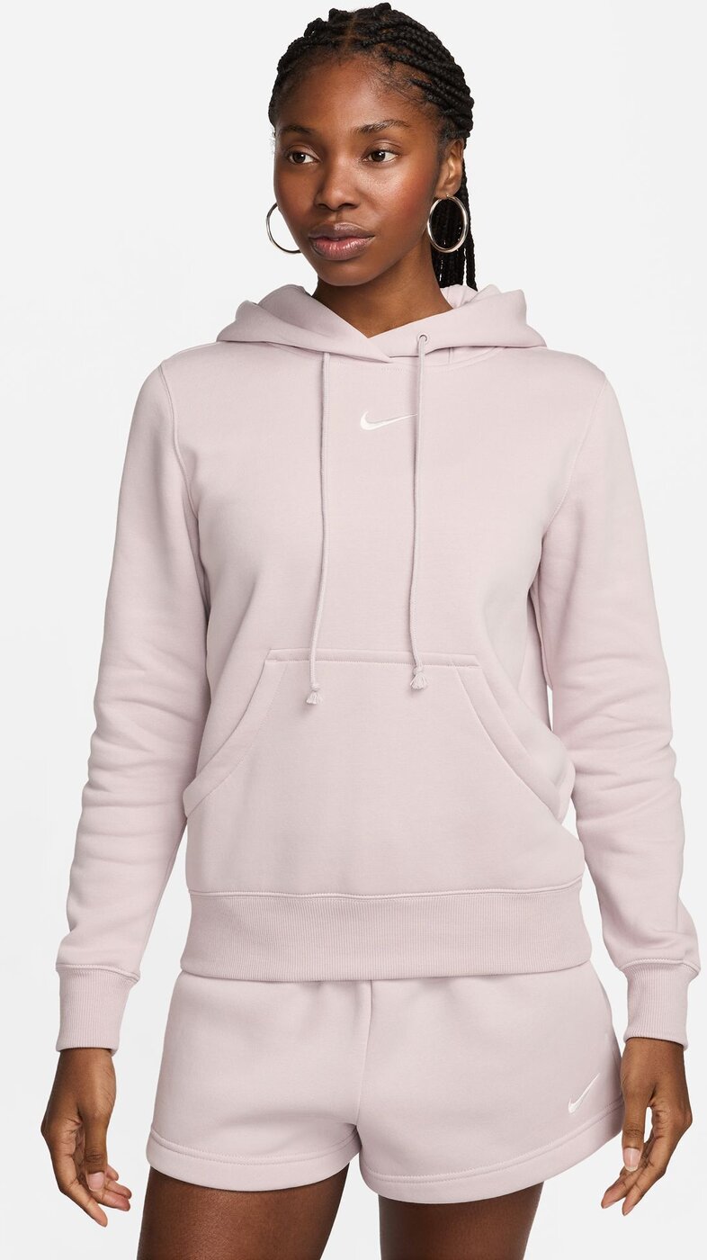 NIKE W NSW PHNX FLC STD PO HOODIE PLATINUM VIOLET/BLACK