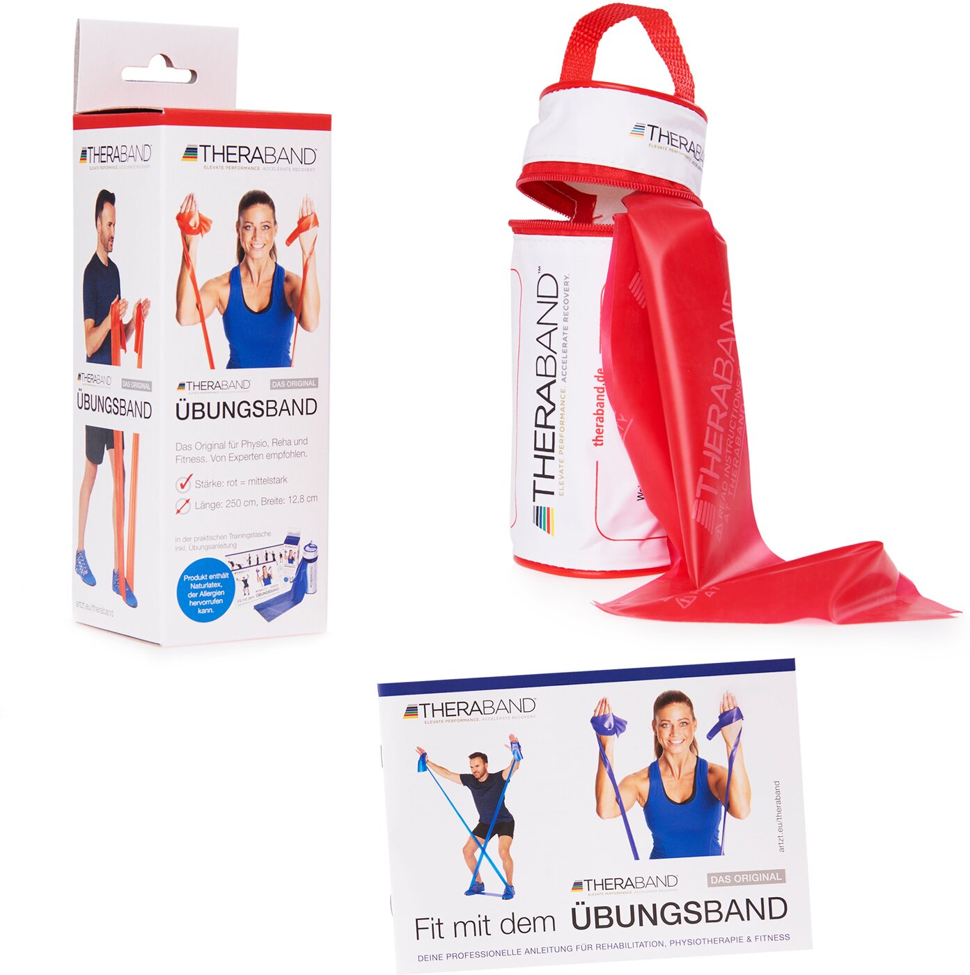 THERA-BAND TheraBand Übungsband in RV-Tas PURE PLATINUM/VOLT-BLACK-WHITE – Bild 2