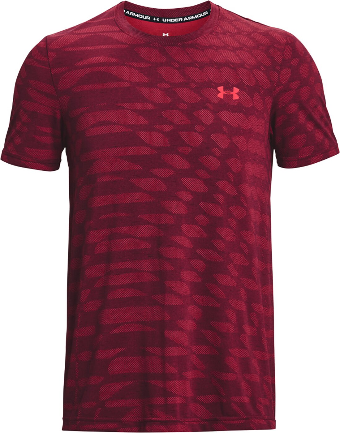 UNDER ARMOUR UA SEAMLESS RIPPLE SS LIGHT SOFT PINK/SHIMMER-WHITE