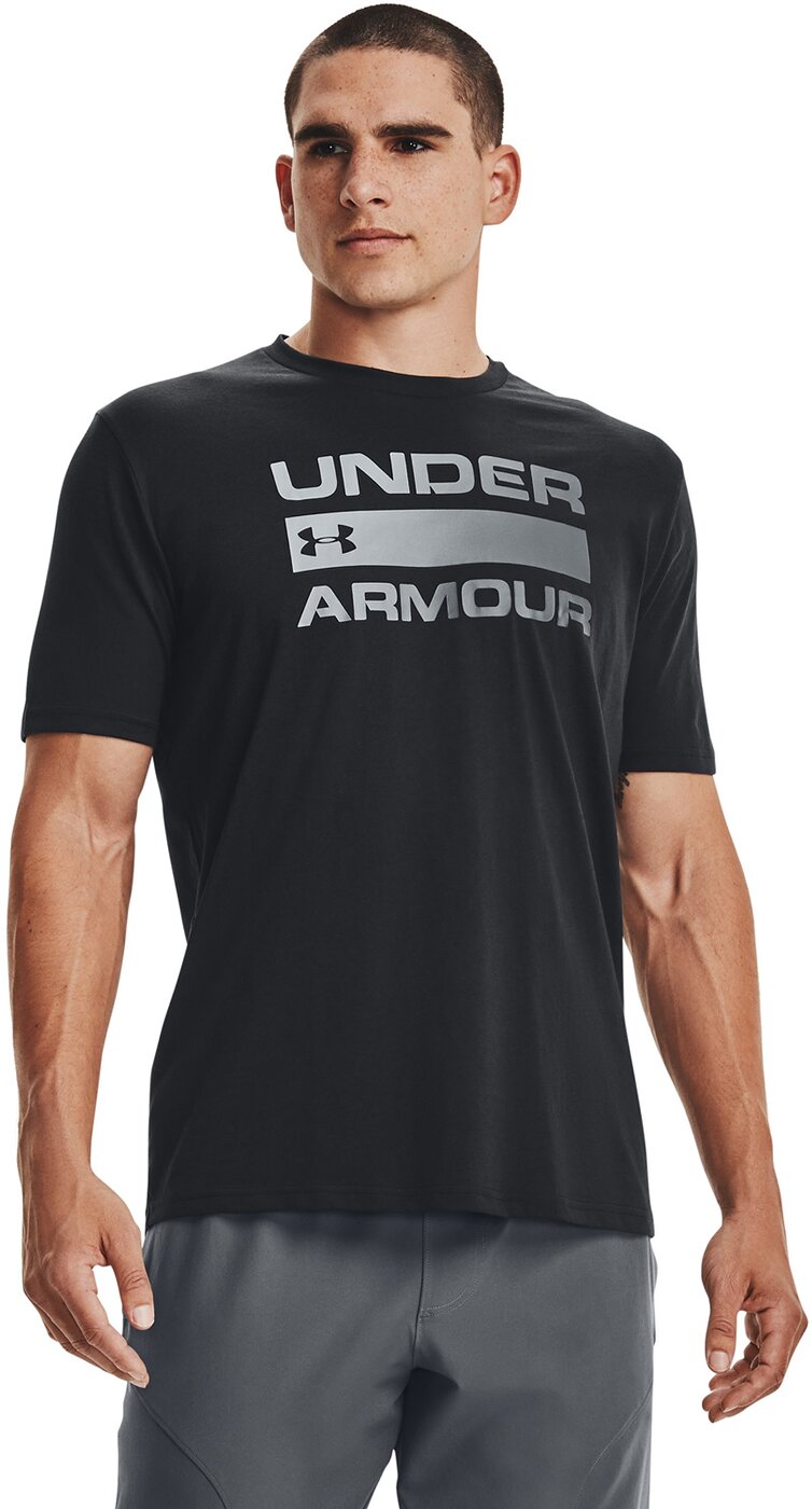 UNDER ARMOUR UA TEAM ISSUE WORDMARK SS BLACK/WHITE-IRON GREY