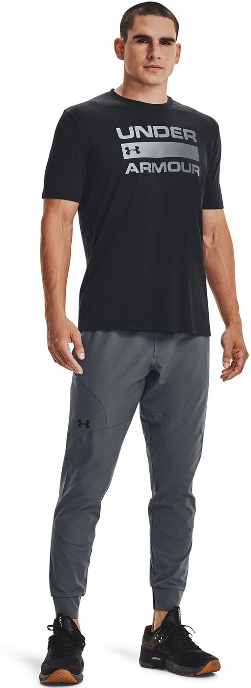 UNDER ARMOUR UA TEAM ISSUE WORDMARK SS BLACK/WHITE-IRON GREY – Bild 3