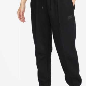 NIKE W NSW TCH FLC MR JGGR BLACK/WHITE/WHITE