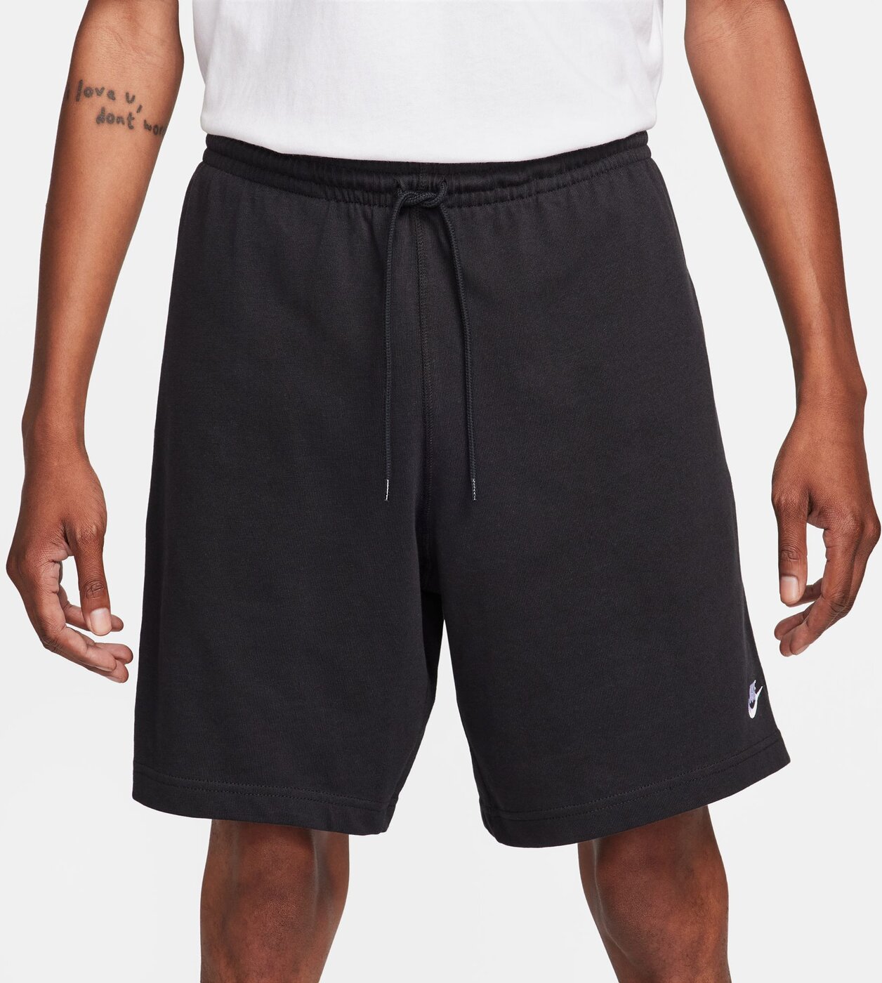 NIKE M NK CLUB KNIT SHORT BLACK/WHITE/WHITE