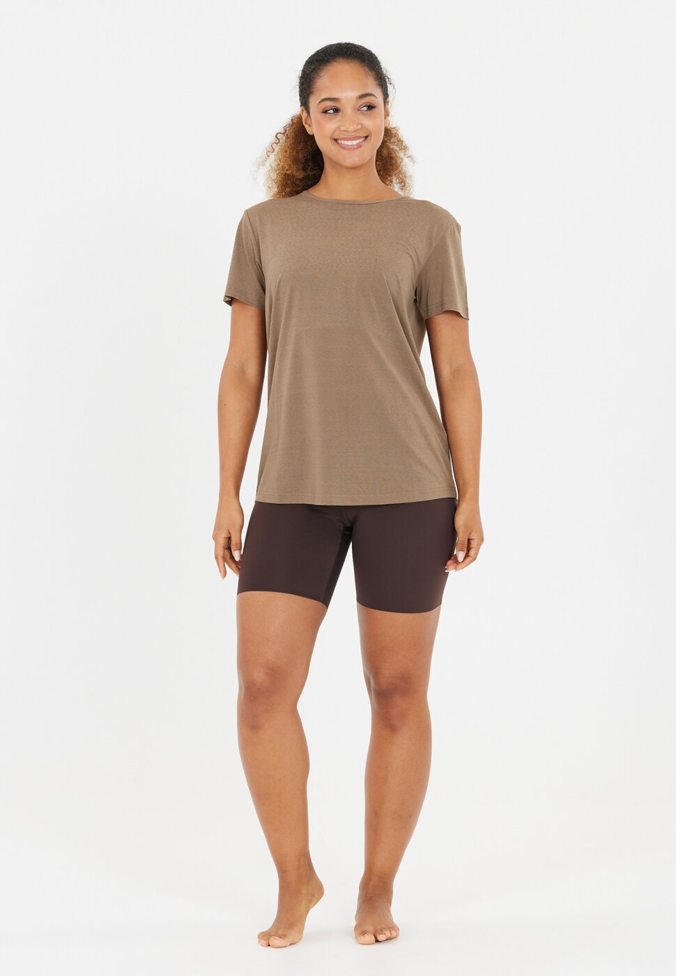 Athlecia Lizzy W Slub S/S Tee Walnut – Bild 5