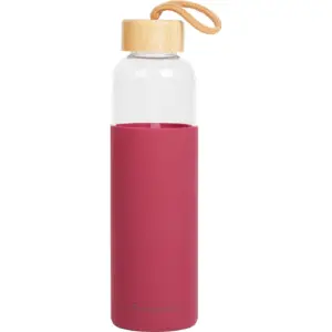 ENERGETICS Trinkflasche Glass Bottle Bamboo II 0.55 MELANGE/RED DARK/RED