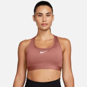 NIKE W NK SWSH MED SPT BRA CANYON PINK/BLACK