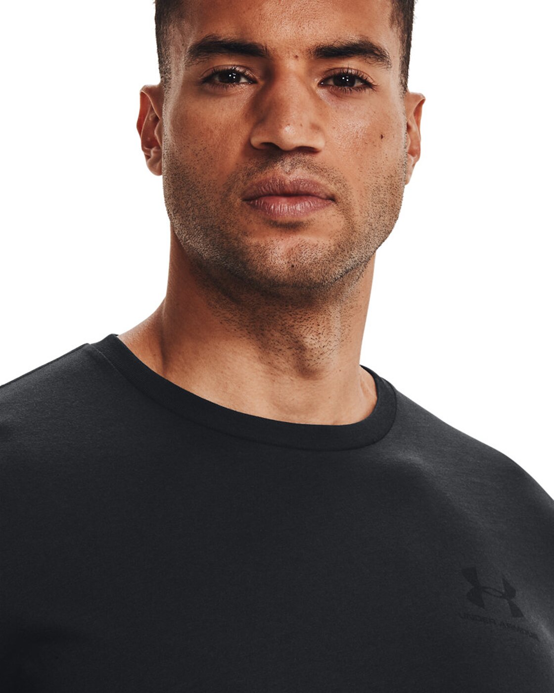 UNDER ARMOUR UA M SPORTSTYLE LC SS BLACK/WHITE-IRON GREY – Bild 6