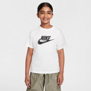 NIKE G NSW TEE BOY FUTURA HBR WHITE/METALLIC SILVER