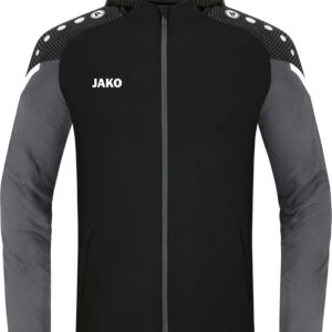 JAKO Kapuzenjacke Performance schwarz/anthra light