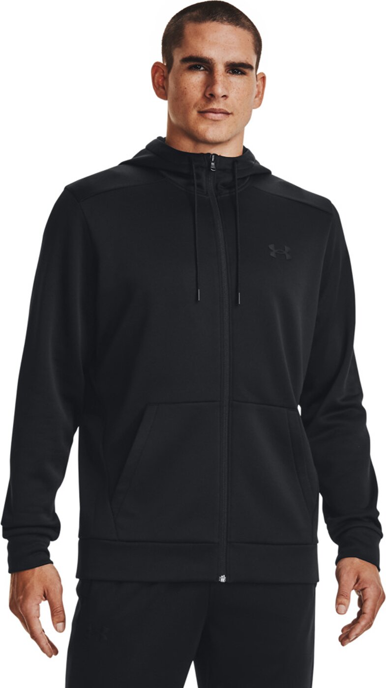 UNDER ARMOUR UA ARMOUR FLEECE FZ HOODIE BLACK – Bild 3