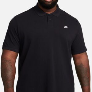 NIKE M NK CLUB SS POLO PIQUE BLACK/WHITE/WHITE